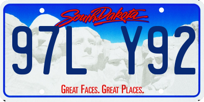 SD license plate 97LY92