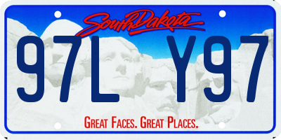 SD license plate 97LY97