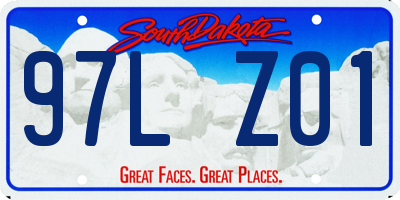 SD license plate 97LZ01
