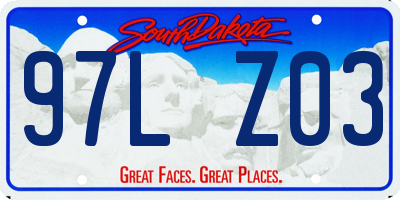 SD license plate 97LZ03