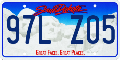 SD license plate 97LZ05