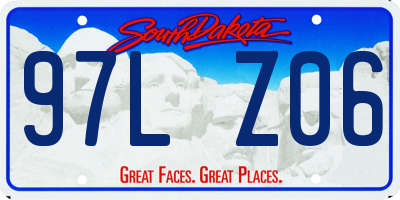 SD license plate 97LZ06
