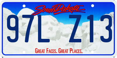 SD license plate 97LZ13