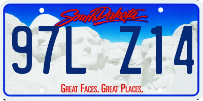 SD license plate 97LZ14