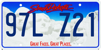SD license plate 97LZ21