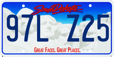 SD license plate 97LZ25