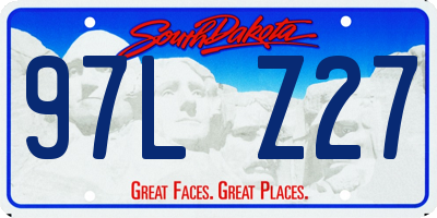 SD license plate 97LZ27