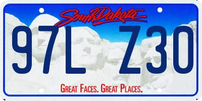 SD license plate 97LZ30