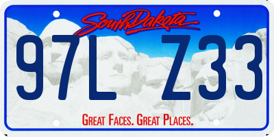 SD license plate 97LZ33