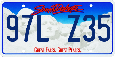 SD license plate 97LZ35