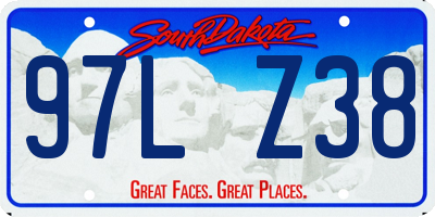 SD license plate 97LZ38