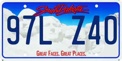 SD license plate 97LZ40