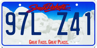 SD license plate 97LZ41