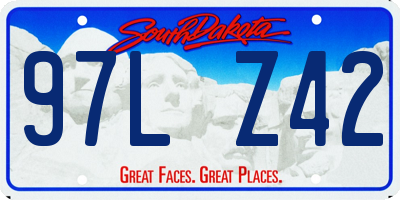 SD license plate 97LZ42