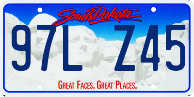 SD license plate 97LZ45