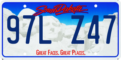 SD license plate 97LZ47