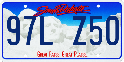 SD license plate 97LZ50