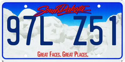 SD license plate 97LZ51