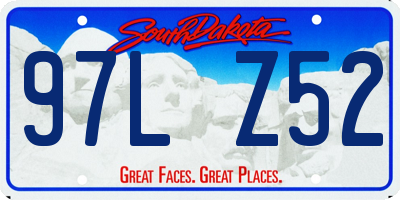 SD license plate 97LZ52