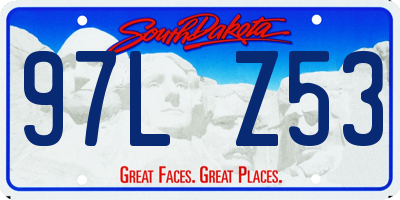 SD license plate 97LZ53