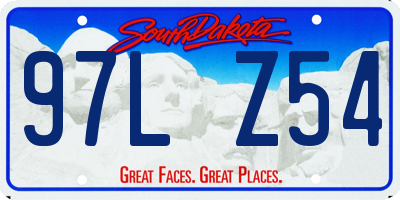 SD license plate 97LZ54