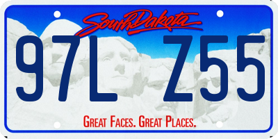 SD license plate 97LZ55