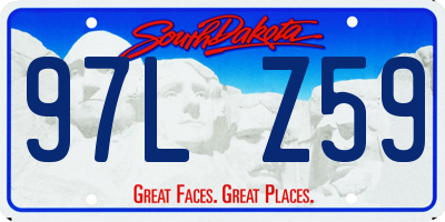 SD license plate 97LZ59