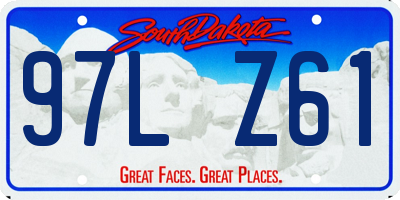 SD license plate 97LZ61