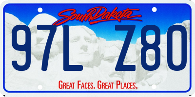 SD license plate 97LZ80
