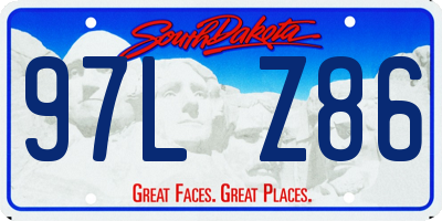 SD license plate 97LZ86
