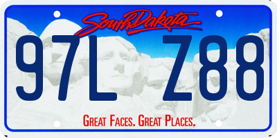SD license plate 97LZ88