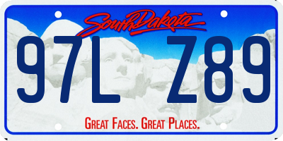 SD license plate 97LZ89