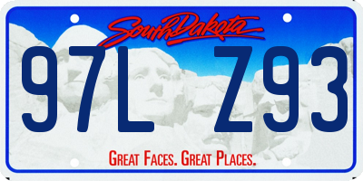 SD license plate 97LZ93