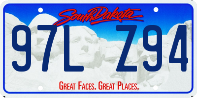 SD license plate 97LZ94