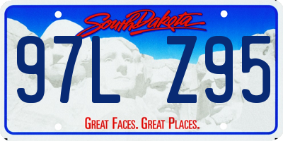 SD license plate 97LZ95