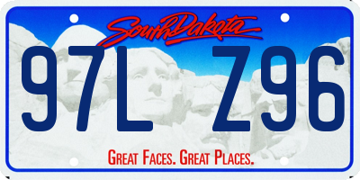 SD license plate 97LZ96