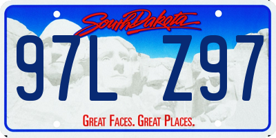 SD license plate 97LZ97