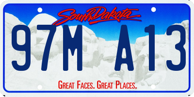 SD license plate 97MA13