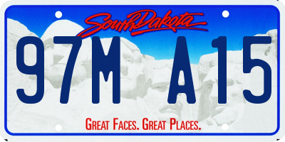 SD license plate 97MA15