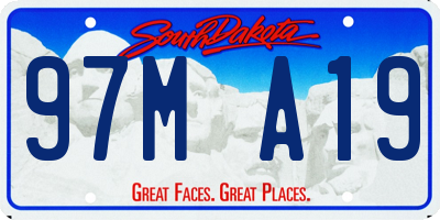 SD license plate 97MA19