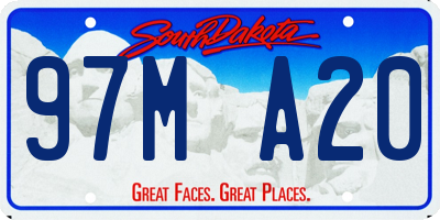 SD license plate 97MA20