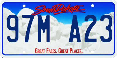 SD license plate 97MA23