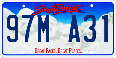 SD license plate 97MA31