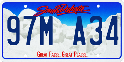 SD license plate 97MA34