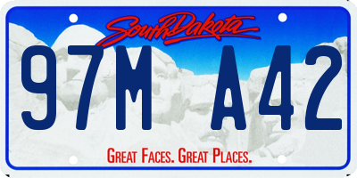 SD license plate 97MA42