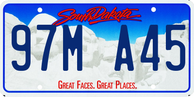SD license plate 97MA45