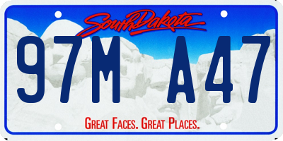SD license plate 97MA47
