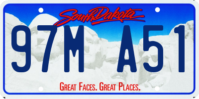 SD license plate 97MA51