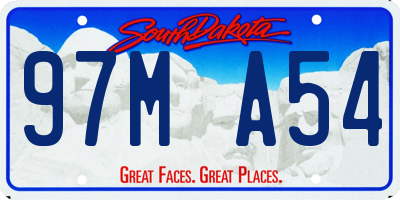 SD license plate 97MA54