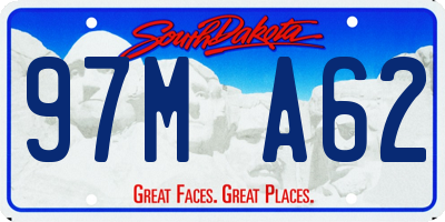 SD license plate 97MA62